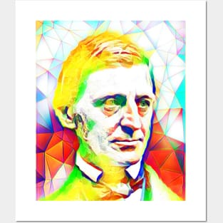 Ralph Waldo Emerson Golden Colourful Portrait | Ralph Waldo Emerson Artwork 12 Posters and Art